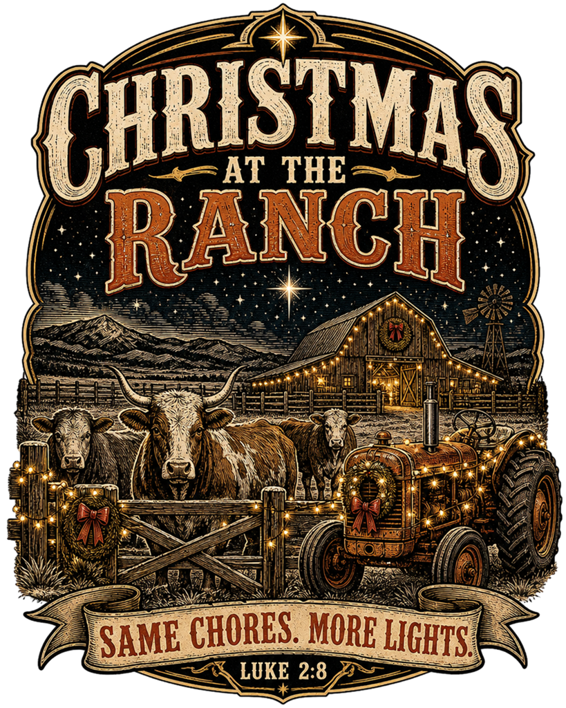 Christmas At The Ranch Tee | Western Christmas Shirt