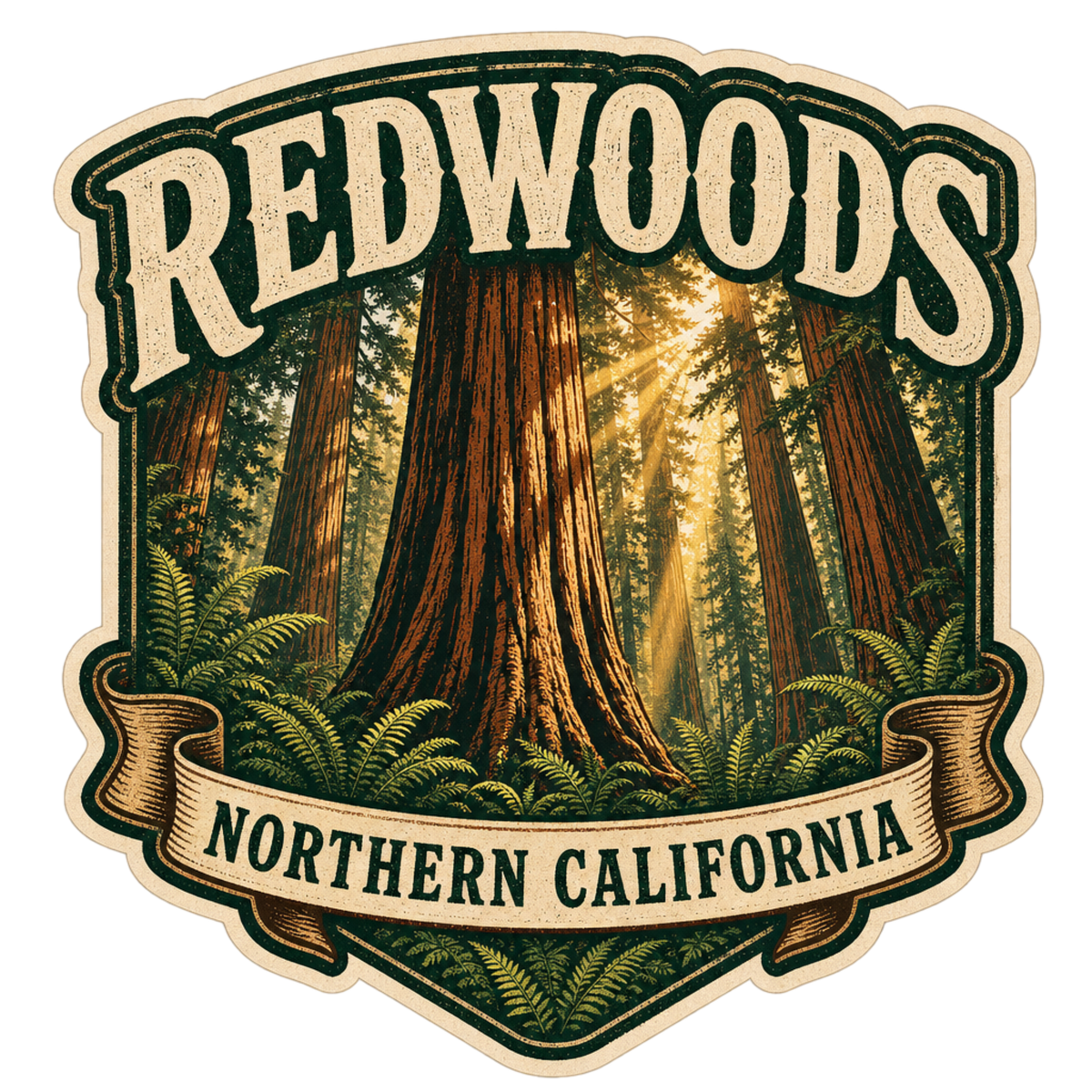 California Redwoods Sticker | California Kiss-Cut Vinyl