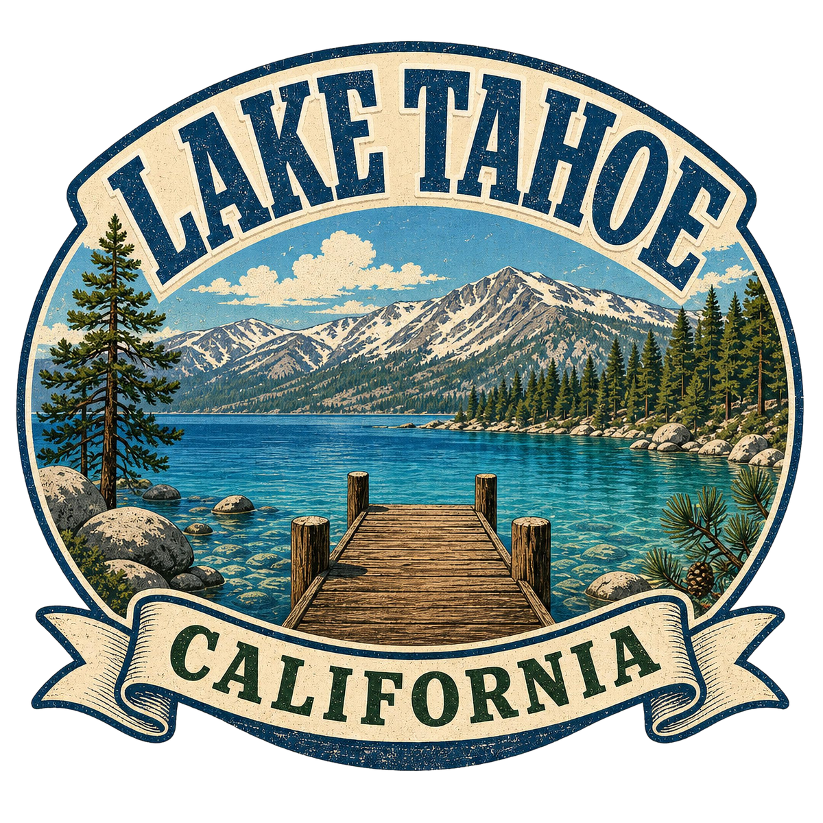 Lake Tahoe Sticker | California Kiss-Cut Vinyl