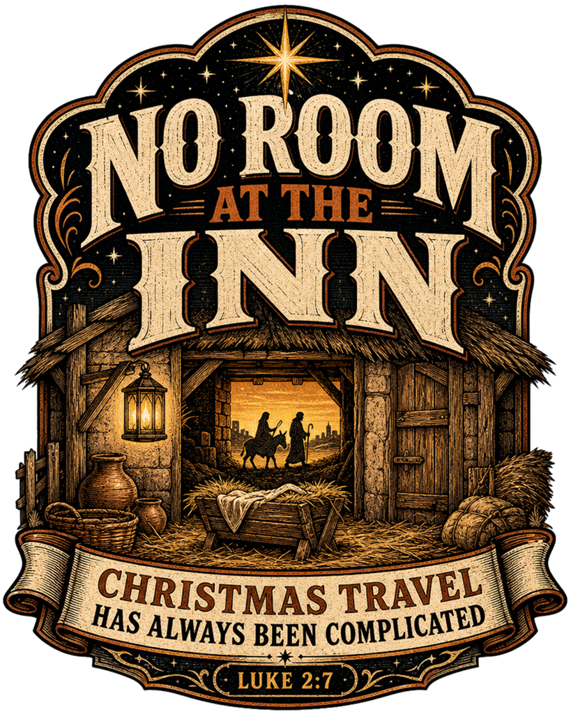 No Room At The Inn Tee | Funny Christmas Travel Shirt