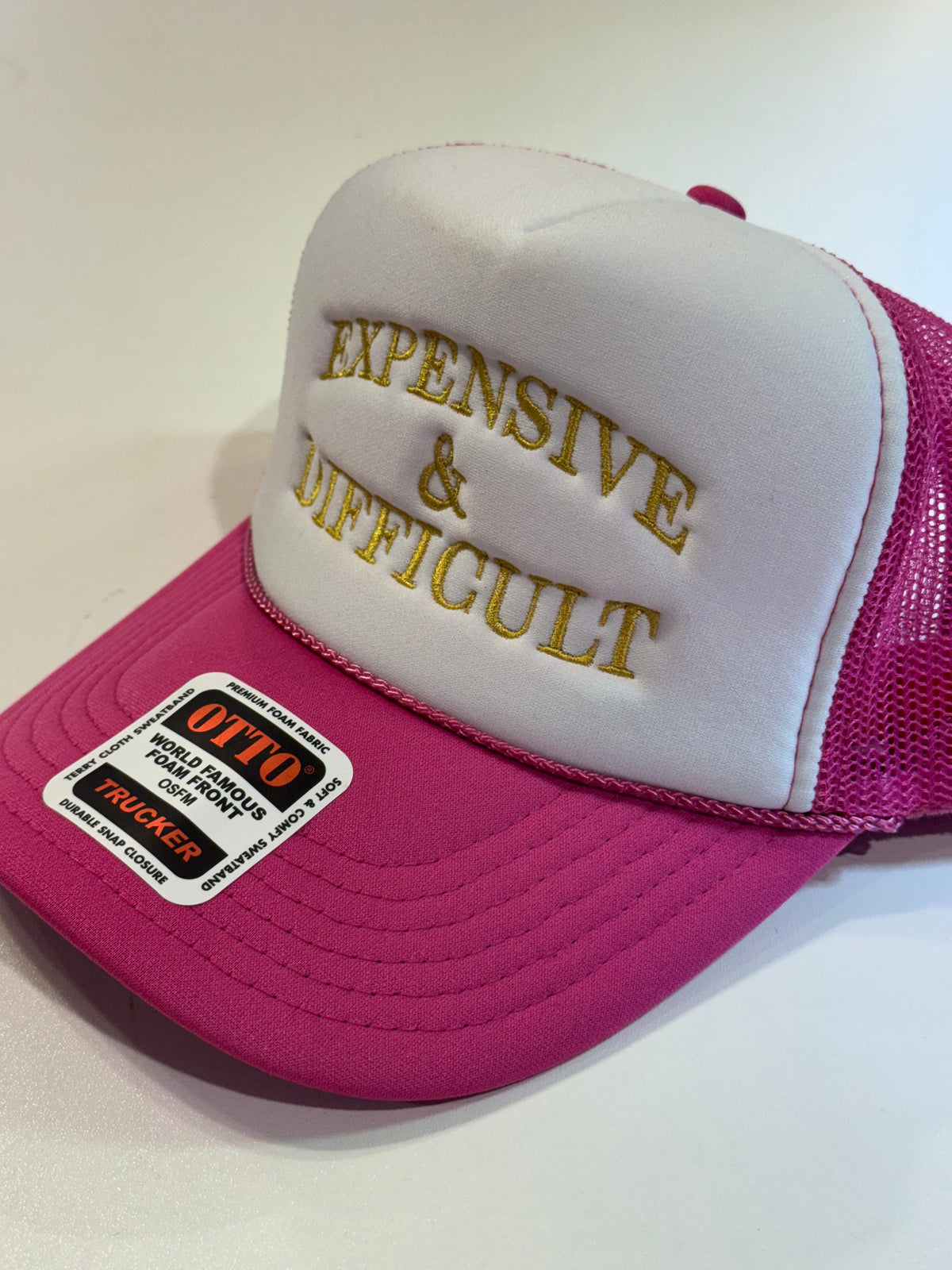 Expensive and Difficult embroidered funny trucker hat