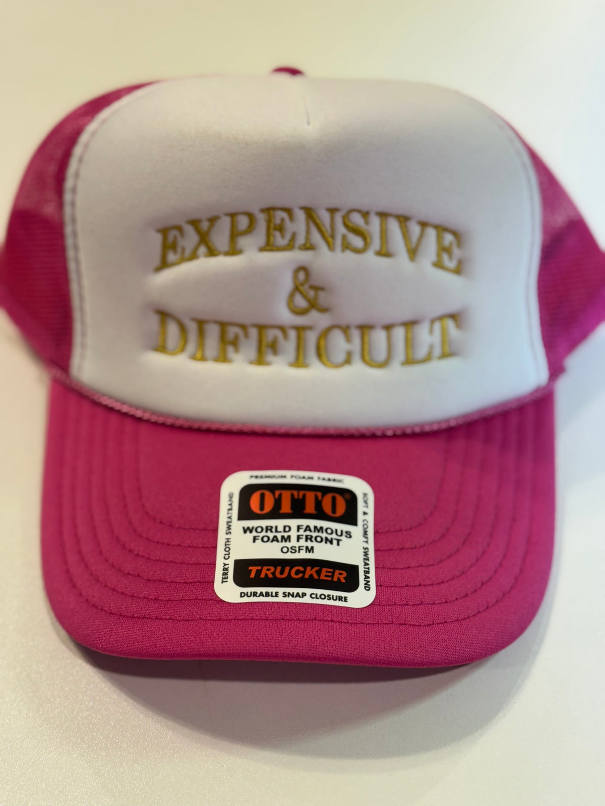 Expensive and Difficult embroidered funny trucker hat