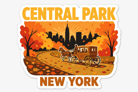 Central Park Autumn Sticker | New York Kiss-Cut Vinyl
