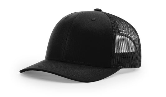 Richardson 112 trucker hat, Black