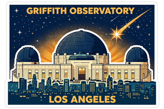 Griffith Observatory Sticker | Los Angeles Kiss-Cut Vinyl