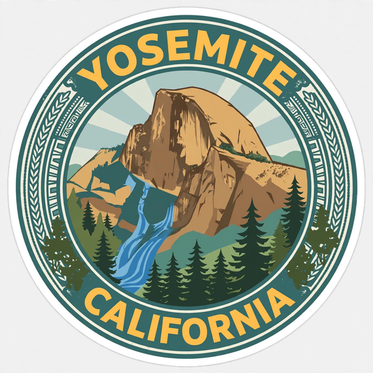 Yosemite Half Dome Sticker | California Kiss-Cut Vinyl