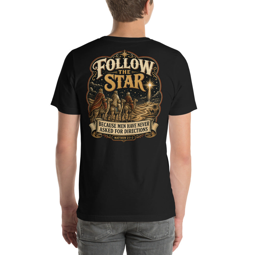 Follow The Star Tee | Funny Christmas Shirt for Men