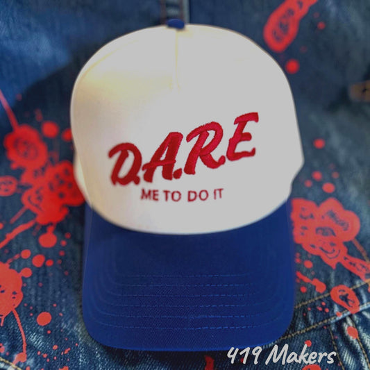 Dare Me To Do It Hat: Funny Embroidered As Colour Snapback (Gift for Him)
