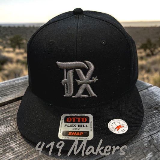 Texas Spur Puff Snapback Hat | Embroidered Western Cowboy Cap (Otto Flex Bill)