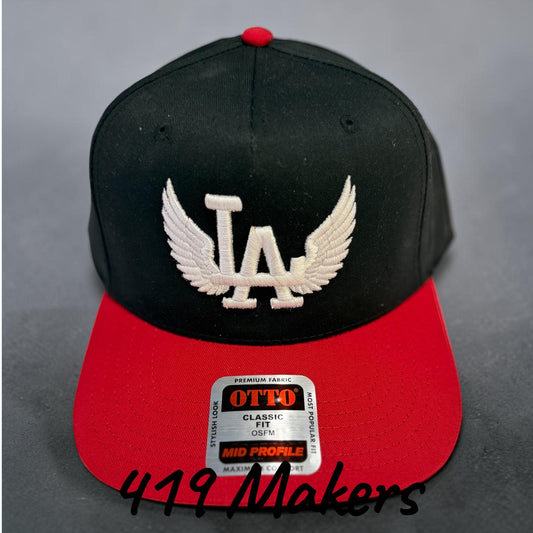 LA Wings Embroidered Snapback Hat | Otto Classic 31-069, Mid-Profile Streetwear Cap