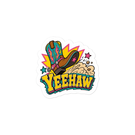Yeehaw Boot Sticker | Western Kiss-Cut