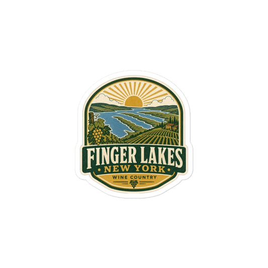 Finger Lakes Sticker | New York Wine Country Kiss-Cut Vinyl