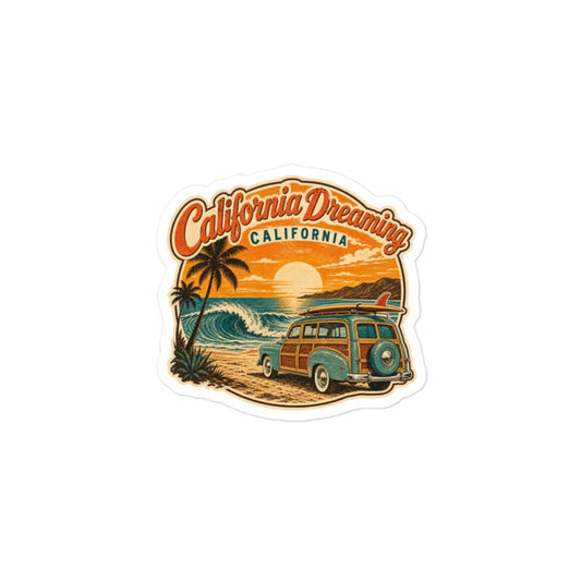 California Dreaming Beach Sticker | California Kiss-Cut Vinyl
