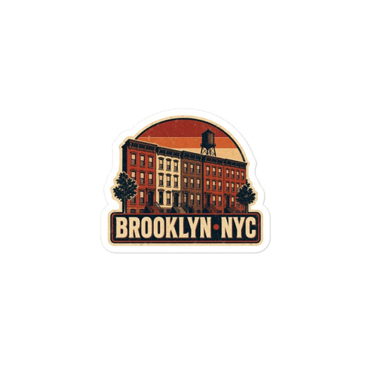 Brooklyn Sticker | NYC Brownstones Kiss-Cut Vinyl