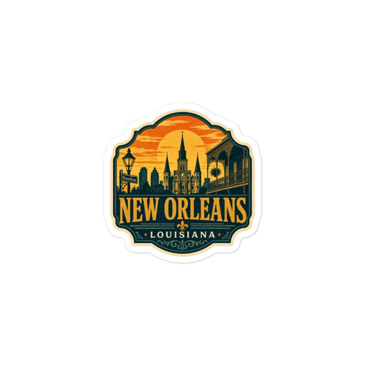 New Orleans Skyline Sticker | Louisiana Kiss-Cut Vinyl