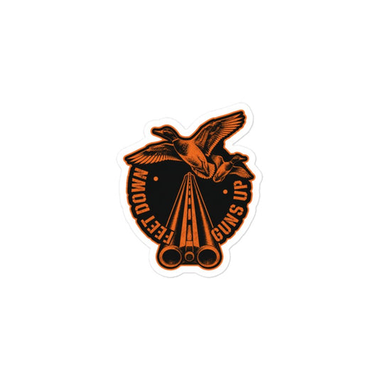 Feet Down Guns Up Sticker | Duck Hunting Kiss-Cut