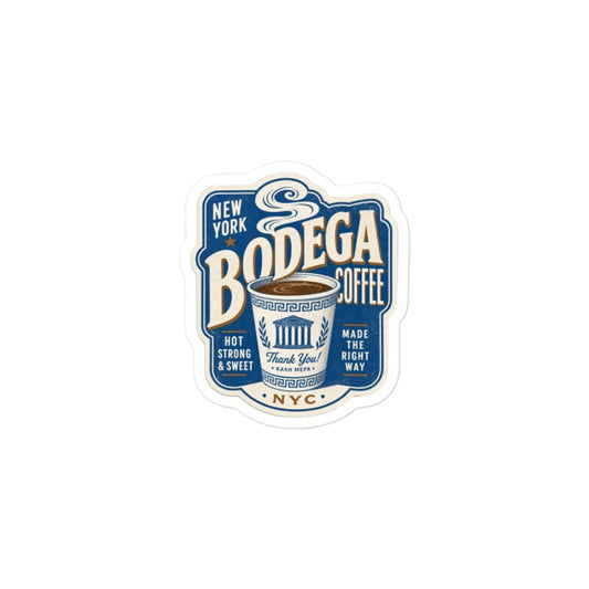 Bodega Coffee Cup Sticker | NYC Coffee Kiss-Cut Vinyl