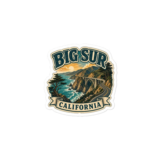 Big Sur Highway 1 Sticker | California Kiss-Cut Vinyl