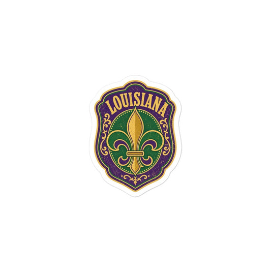 Louisiana Fleur de Lis Sticker | Mardi Gras Kiss-Cut Vinyl